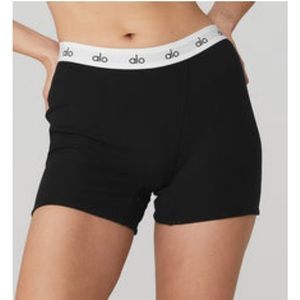 Alo Icon Ribbed Boy Short (Black / Small)